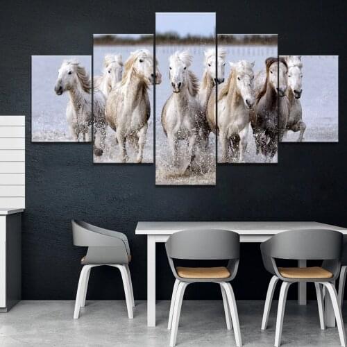 Home Decor Printed Modern Canvas Living Room Frame HD Pictures 5 Panel Canvas Impala heaven Landscape Painting Wall Poster