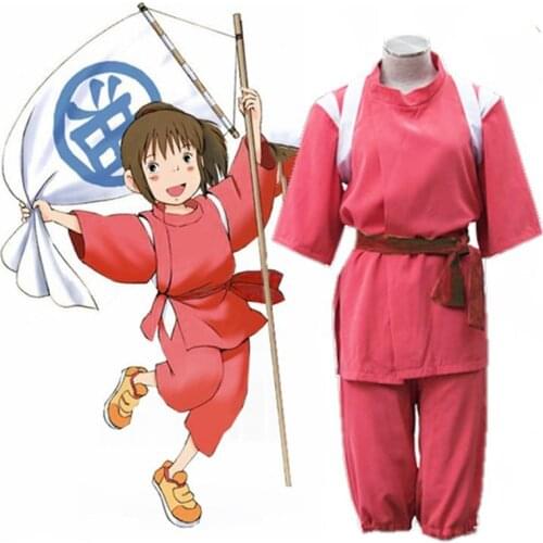 HISTOYE The Movie Spirited Away Costume Ogino Chihiro Cosplay Clothing Kimono for Women Halloween Costume Party