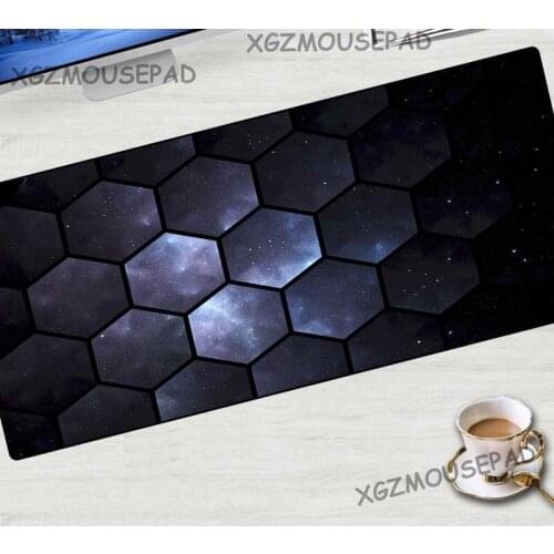 XGZ Universe Starry Sky Large Mouse Pad Precision Lock Edge Diamond Mesh Mat Fabric Fabric Non-slip Design Multi-size Custom
