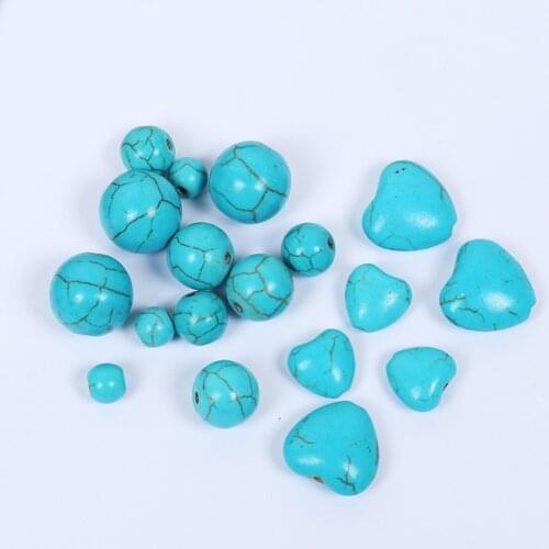 Heart Shape Earring Charm Connector Beads Kallaite Round Beads For Diy Charm Bracelets Necklace