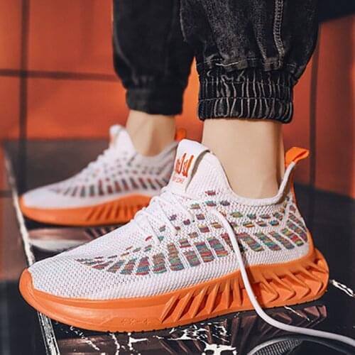 Summer Flying Woven Mens Shoes 2021 New Mens Breathable Sports Shoes Mesh Korean Style Trendy Shoes Sports Shoes Mens Shoes