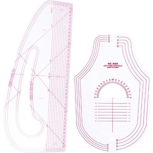LMDZ French Curve Rulers Multi-function Ruler Fashion Design Rulers for Fabric Cutting Sewing Measure Template Metric Ruler