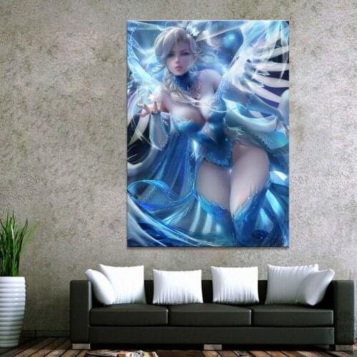 Home Decor Modular Canvas Picture 1 Piece Sexy Mercy Overwatch Game Painting Poster Wall For Home Canvas Painting Wholesale