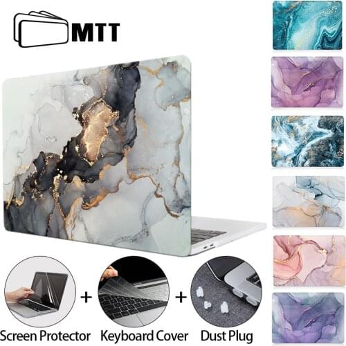 MTT 2020 Case For Macbook Air Pro 11 12 13 15 16 With Touch Bar Marble Hard Cover For Macbook AIr 13 inch Laptop Sleeve a2337