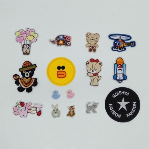 New arrive Stripe Patch Badge Hot Sticker Embroidery Girls T-Shirt Iron Patch Appliques for Clothing DIY Sewing Accessories