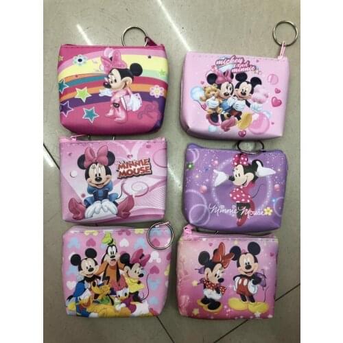 Disney new coin purse Fresh mini change storage bag Creative cartoon mickey mouse Minnie key case ladies wallet TSUM