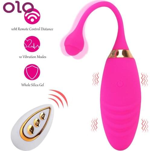 OLO 10 Speeds G Spot Massager Vibrating Egg Silicone Anal Clitoris Stimulation Jump Egg Vibrator Sex Toys for Women