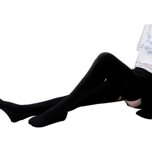 Autumn Adults Stockings Solid Color Cotton casual soft comfortable Knee-High Tights