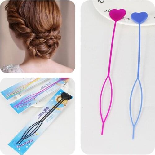 Hair Stick Styling Tools Pull Hair Pins Double Hook Plate Made Needle Comb Donut Fahion Hair Accessories for Girl Hairdressing