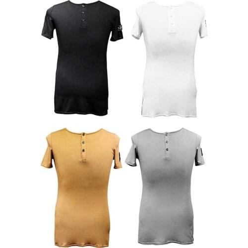 Male Latin Dance Dress Short Sleeve Latin Dance Tops for Man Ballroom Samba Tango Chacha Dancing Performamnce BY308