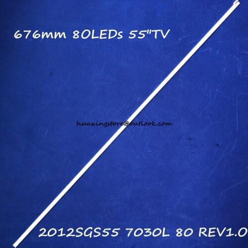 LED Strip 80 leds For PHILIPS 55'' LJ64-03479A SLED 2012SGS55 7030L 80 REV1.0 55PFL5527 55PFL5507K12 55PFL5507M08 LTA550HW03