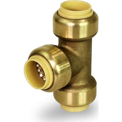 Tee Pipe Push Fittings 1/2-1 Tee Type copper Fittings Lead-free brass Pipe fitting water oil gas adapter NPT