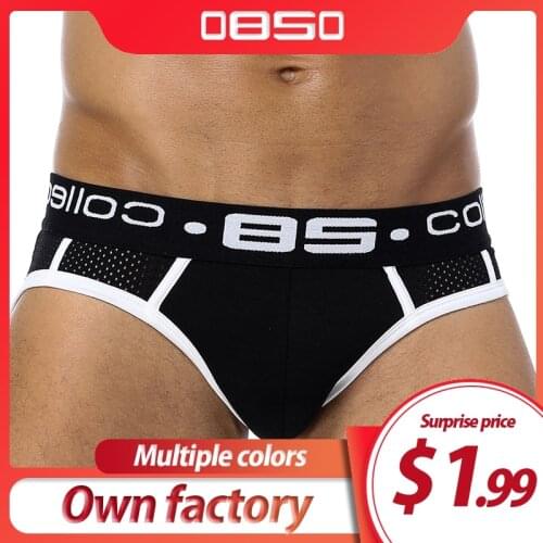 Brand Men Underwear Mesh Qucik-Dry Sexy Men Briefs Breathable Mens Slip Cueca Male Panties Underpants Briefs 3 colors B107