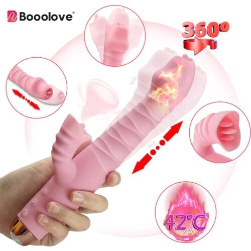 Vibrator For Woman Sex Toys For Adult Sex Heating Huge Dildo G Spot Vibrators For Women Clitoris Powerful Telescopic Rotation