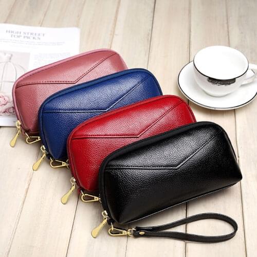 Wallet Women Red/blue/pink/black Zipper Bag Female PU Leather Long coin Purse Fashion Cellphone Bag id card holder pokemon