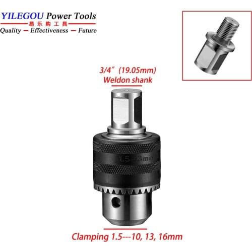 1.5-13mm Spanner Chuck With 19.05mm or 3/4" Weldon Shank Adapter For Magnetic Drill (Thread: 1/2-20UNF)