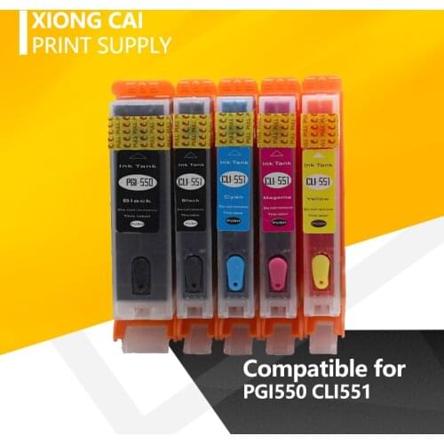 10pcs PGI 550 CLI 551 full Refillable ink Cartridge For Canon IP7250 MG5450 MX925 MG5550 MG6450 MG5650 MG6650 pgi-550 cli-551