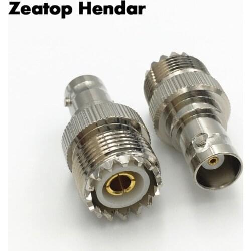 200Pcs Brass UHF Female PL259 Jack to BNC Female Jack Straight RF Coaxial Connector Adapter