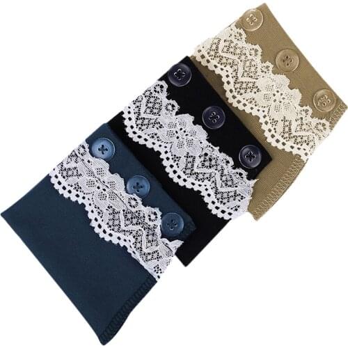 3x Maternity Lace Trim Adjustable Elastic Pants Expectant Mother