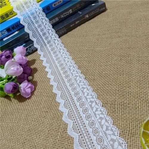 5.2cm S2705 Colorful Spandex Nylon Elastic stretch trim lace indonesia for bridal dress
