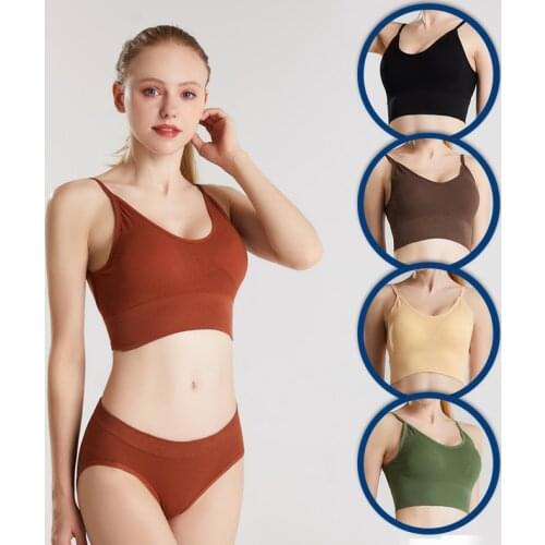 Jerrinut Seamless Bralette Womens Crop Top Free Panties Sexy Top Women Padded Tank Tops Top Bh Comfort Crop Bra Femme
