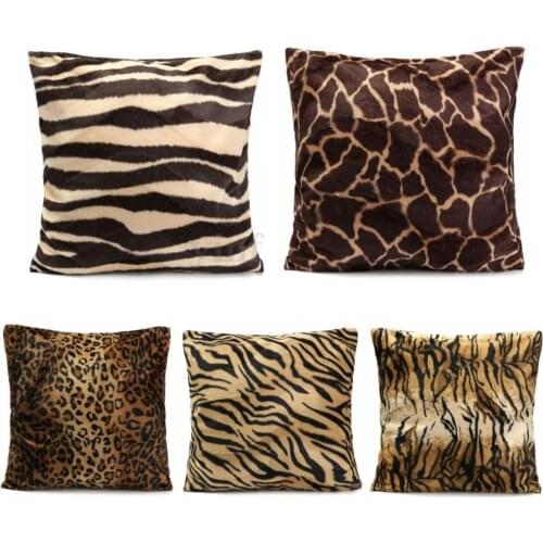 Leopard Tiger Zebra Print Pillow Case Sofa Car Cushion Cover