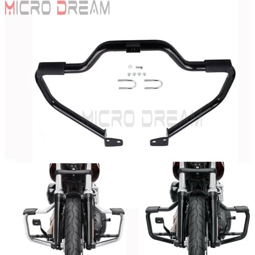1pcs Black Motorcycle Engine Highway Guard Crash Bar For Harley Dyna Switchback FLD Low Rider FXDL 2014-Up Street Fat Bob 06-Up