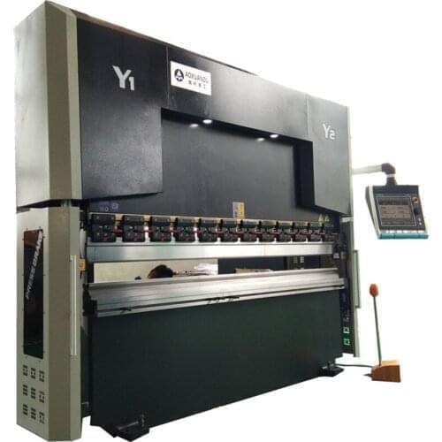 CNC Hydraulic Press Brake, Automatic Bending Machine, Folding Bender with DA66T Controller 6+1 Axis Backgauge and Quick Clamp
