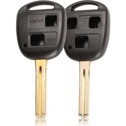 Kutery Key Shell For Toyota For Lexus RX300 ES300 2/3Buttons Remote Car Key Case Cover With Uncut Key Blade