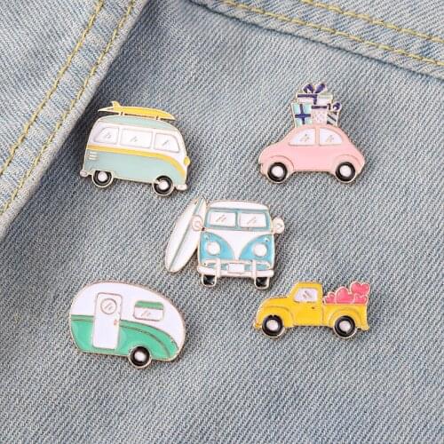 Cartoon cute car enamel pins badge jewelry brooch jewelry for friends