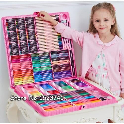 168/288pcs Art Set Painting Watercolor Drawing Tools Art Marker Brush Pen Supplies Kids For Gift Box Office Stationery