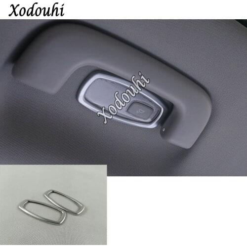 For Kia Sportage KX5 2019 2020 Car Sticker Styling Cover Rear Back Read Reading Roof Light Switch Lamp Frame Trim Panel 2pcs