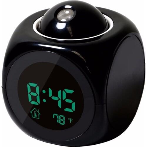 New multi-function projection clock LED colorful projection alarm clock voice report clock projection clock ReportNew multi-func