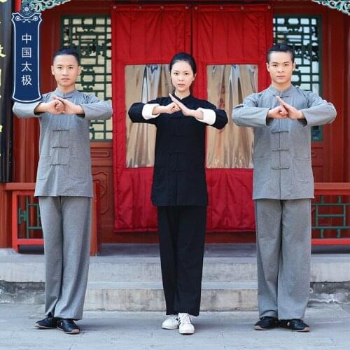 Spring new tai chi suit martial arts training suit martial arts practice suit performance suit martial arts mens
