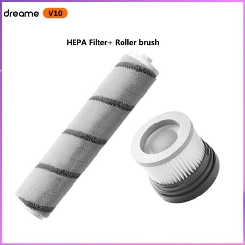 Original Dreame V10 Extra HEPA Filter Roller Brush Accessories Replacement Handheld Vacuum Cleaner Spare Parts Cleaning Brush