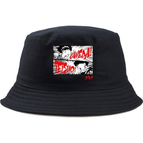 Bucket Hat Akira print men Cotton Fishing Hunting Cap Outdoor Beach Fisherman Panama Womens Bucket Hat