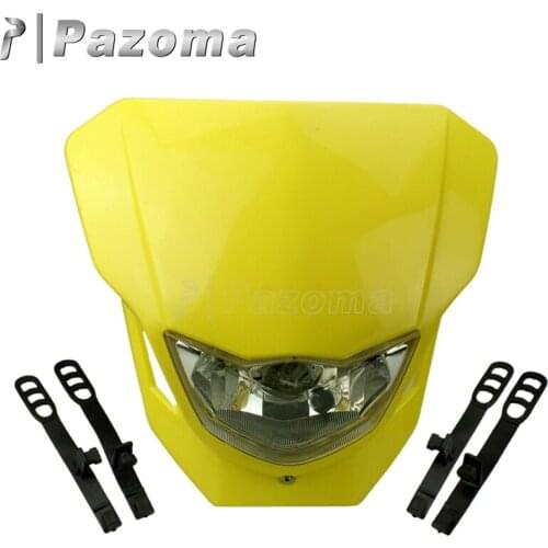 Pazoma Brand New Yellow Plastics Uninversal Motocross Streetfighter Headlamp Fairing For Suzuki DRZ RMZ RM TS RM