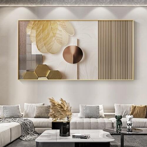 Luxury Wall Art Modern Minimalist Abstract Gold Poster Prints Nordic Decoration Canvas Painting Pictures for Living Room Decor