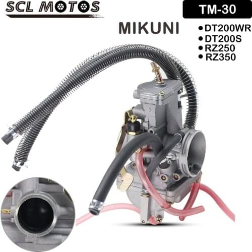 SCL MOTOS Motorcycle Carburetor Mikuni 30mm Flat Slide Smoothbore Carburador For YAMAHA DT200WR DT200S RZ250 RZ350 Moto Racing