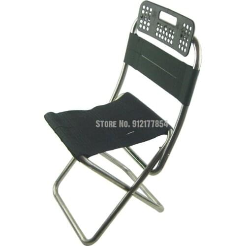 Outdoor fishing chair thickened all stainless steel Oxford cloth folding fishing stool portable backrest chair large