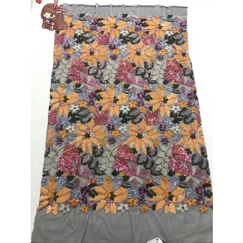 Embroidered Tulle French Mesh Lace fabric top Quality J-5114 Nigerian French Lace Fabric