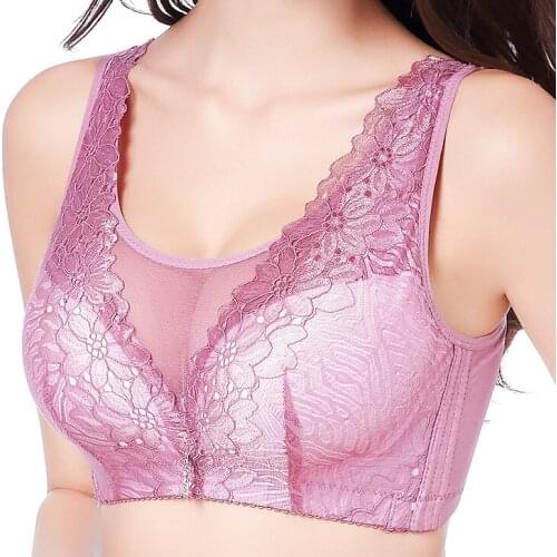 WeseeLove 36-46 Plus size bra for women biggest cup bra large size lingerie thin wire free breathable cotton healthy brassiere