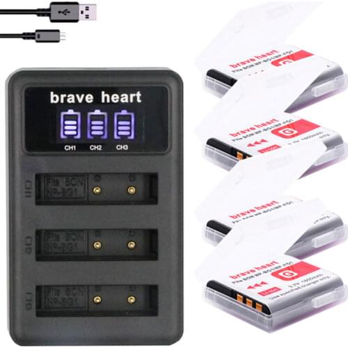 3lots charger + NP-BG1 NP BG1 FG1 NP-FG1 Battery for SONY Cyber-shot DSC-H3 DSC-H7 DSC-H9 DSC-H10 DSC-H20 DSC-H50 DSC-H55
