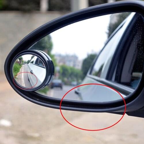 1pc 360 Degree Rotates Angle Round Mirror Car Vehicle Blind Spot Dead Zone Mirror Rear View Mirror