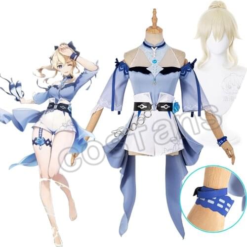 Genshin Impact Jean Swimsuit Cosplay Costume Sea Breeze Dandelion Jean Qin Cosplay Costume Women Summer Swimwear Skins Dress