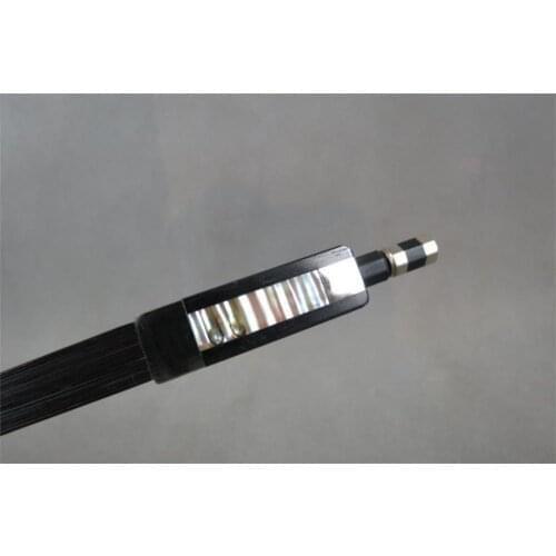 1 Pc Strong black Carbon fiber violin bow 4/4 good balance Natural black Horsehair ebony frog nickel silver parts free shipping