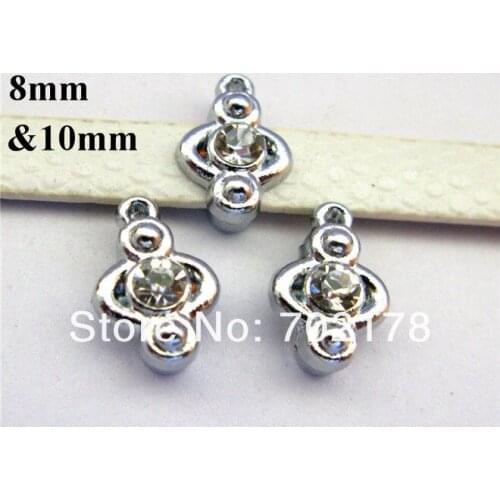 10pcs 8mm and 10mm Connector Charms slide charms Accessories fit 8mm and 10mm band