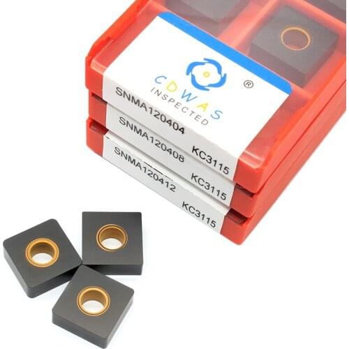 10PCS SNMA120404 SNMA120408 SNMA120412 KC3115 External Turning Tool Flat Carbide Inserts High Quality Lathe Tools For Cast Iron
