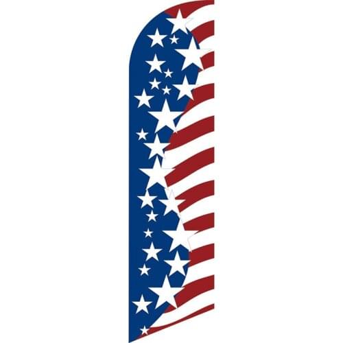 110g Knitted Polyester Business Advertising Beach Feather Knife Standing US American Flags