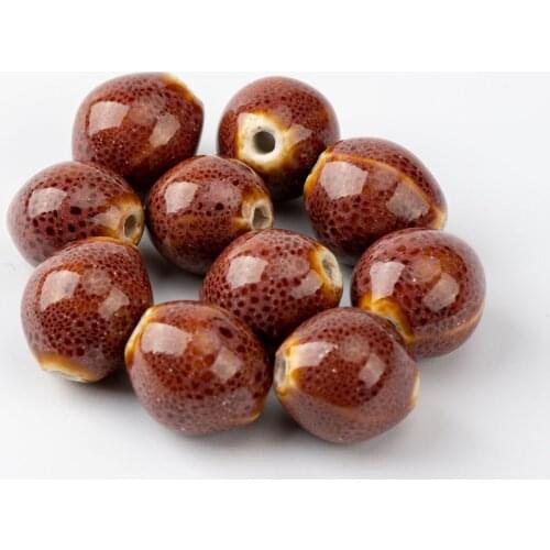 15# 20pcs Oval Shape DIY Ceramic beads not hama not silicone Specail Ceramic Beads #A327B